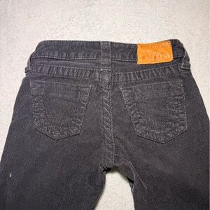True Religion Vintage Leather Patch  Jean Flared Low Rise kid size 7
